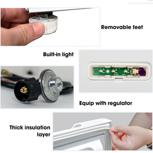 Réfrigérateur vertical à double porte avec congélateur supérieur, alimenté au gaz, pour le camping et l'usage domestique - Product Image 6