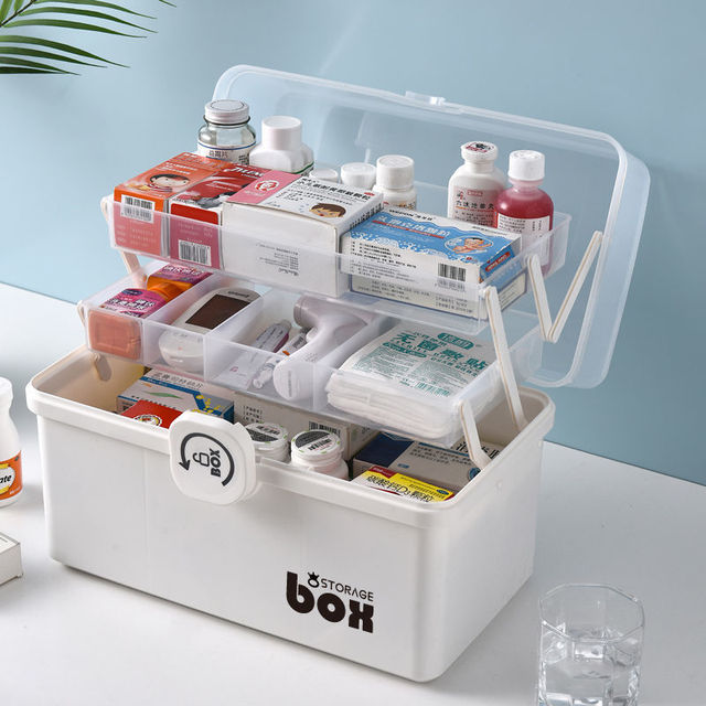 Hot Sell Multi-functional Folding Plastic Medicine Storage Box Drug or Medicine Storage Travel Medicine Box Custom