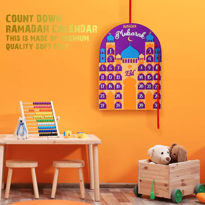 Factory Wholesale <strong>2022</strong> Ramadan <strong>Advent</strong> <strong>Calendar</strong> Eid <strong>Calendar</strong> Countdown <strong>Calendar</strong> Eid Mubarak Hanging Felt for <strong>Kids</strong> Eid Gifts - Product Image 5