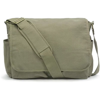 Sac bandoulière vintage en toile pour homme, sacoche à rabat, sac à l'épaule avec sangle réglable, décontracté, pour le travail et les voyages