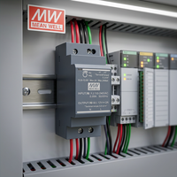 Fuente de Alimentación Ultrafina Mean Well HDR-30-12 12V 2A, 30W 12V, Fuente de Alimentación Conmutada con Salida de Corriente de 5V, Serie HDR, Transformador AC