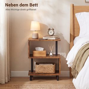 Table d'appoint de salon SENYU, petite table d'appoint avec structure métallique renforcée et pieds réglables - Product Image 2