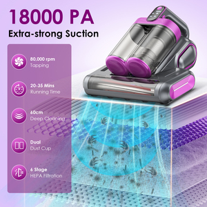 <span class=keywords><strong>Aspirateur</strong></span> à <span class=keywords><strong>matelas</strong></span> sans fil portatif avec lumière UV-C, double <span class=keywords><strong>aspirateur</strong></span> à coupelles, capacité de 640 ml, pour usage domestique et hôtelier - Product Image 3