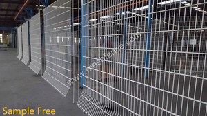 Bột tráng cong hàn dây lưới Bảng điều khiển vườn ranh giới Tường An ninh hàng rào kim loại dễ dàng lắp ráp - Product Image 3