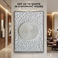 Sculpture murale en spirale blanche à texture 3D en relief, style Wabi-Sabi, artisanale, pour la décoration intérieure des halls d'hôtel, en gros