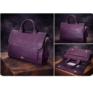 Sac à bandoulière pour ordinateur portable en cuir véritable de haute qualité, design professionnel intelligent pour les réunions, les voyages et le style de vie au bureau - Product Image 2