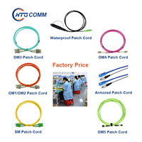 Câble de brassage fibre optique HTG-COMM LC UPC-LC APC SM Simplex G652D 2,0 mm 1 m LSZH gaine PVC jaune