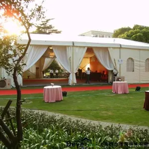 אוהל חופה לחתונה מסיבת יוקרה חיצונית באיכות גבוהה 20 x40 אוהל מסחרי לאירועים גדולים עם סגסוגת אלומיניום שקופה