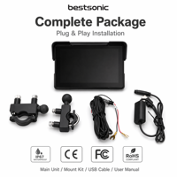 Navegador Inalámbrico Bestsonic de 7 Pulgadas con CarPlay, Pantalla Táctil Portátil Compatible con Android Auto, Ideal para Aventuras