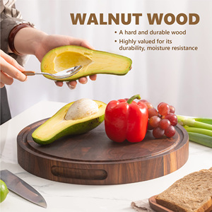 Planche à découper en bambou Deli Grain américain noyer noir bois boucher bloc plateaux à <span class=keywords><strong>fromage</strong></span> planche à découper en bois planche à découper - Product Image 4