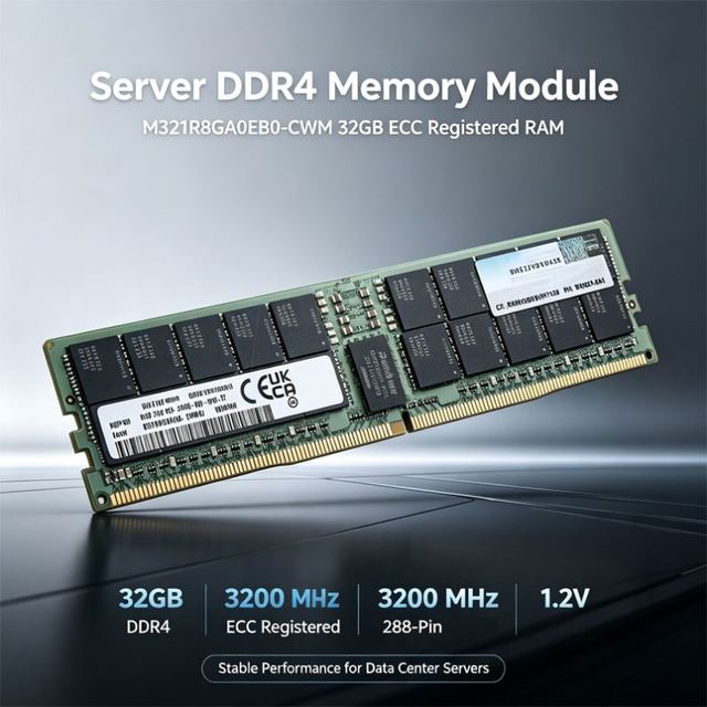 M321R8GA0EB0-CWM DDR5 ECC RDIMM Memory Module 32GB 5600MHz High Speed Stable Operation Server Storage Replacement in Stock