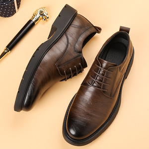 Zapatos de Cuero Negros Casuales para Hombre 2026, Cómodos, Transpirables, Modernos, Formales, con Cordones - Product Image 3