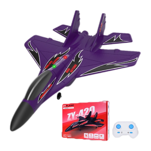 ZY-420 Aero Jet 2.4G LED Light Remote Control Fighter Aircraft RC Plane New in Stock with Charger and Batteries Included