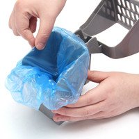Poignée de pelle à litière pour chat de grande capacité avec sac à ordures pelle de nettoyage pour chats Portable 2 en 1 support de caca pour animaux de compagnie
