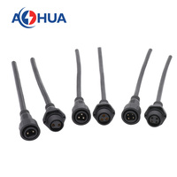 Faisceau de câbles pour équipement de robot intelligent moulé étanche à 3 broches mâle femelle IP65 M16 250V 6A Connecteur AC