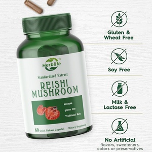 แคปซูลเห็ดหลินจือ OEM ปลอดจีเอ็มโอ ปราศจากกลูเตน สารสกัดจากเห็ดหลินจือ - Product Image 4