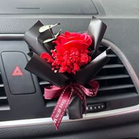 Diffuseur de parfum pour voiture Modèle 852 – Bouquet de fleurs séchées créatif et éternel – Clip de parfum pour climatiseur à la rose