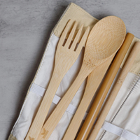 Ensemble de couverts jetables en bois biodégradable avec logo personnalisé pour les mariages et les fêtes - Cuillère et fourchette à glace écologiques