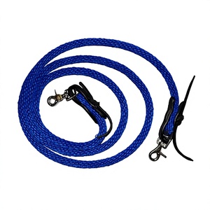 Rênes en nylon tressées de 7 pieds 6 pouces pour chevaux, durables, avec poignée souple, pour l'entraînement et l'équitation western, fourniture en gros - Product Image 1