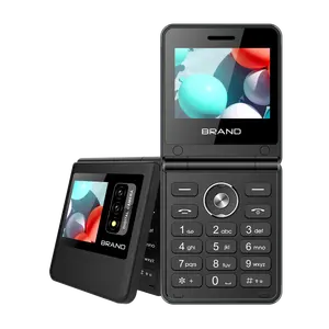 Good price dual display 2.4 inch and 1.77 inch screen folding mobile phone gsm network telefonos