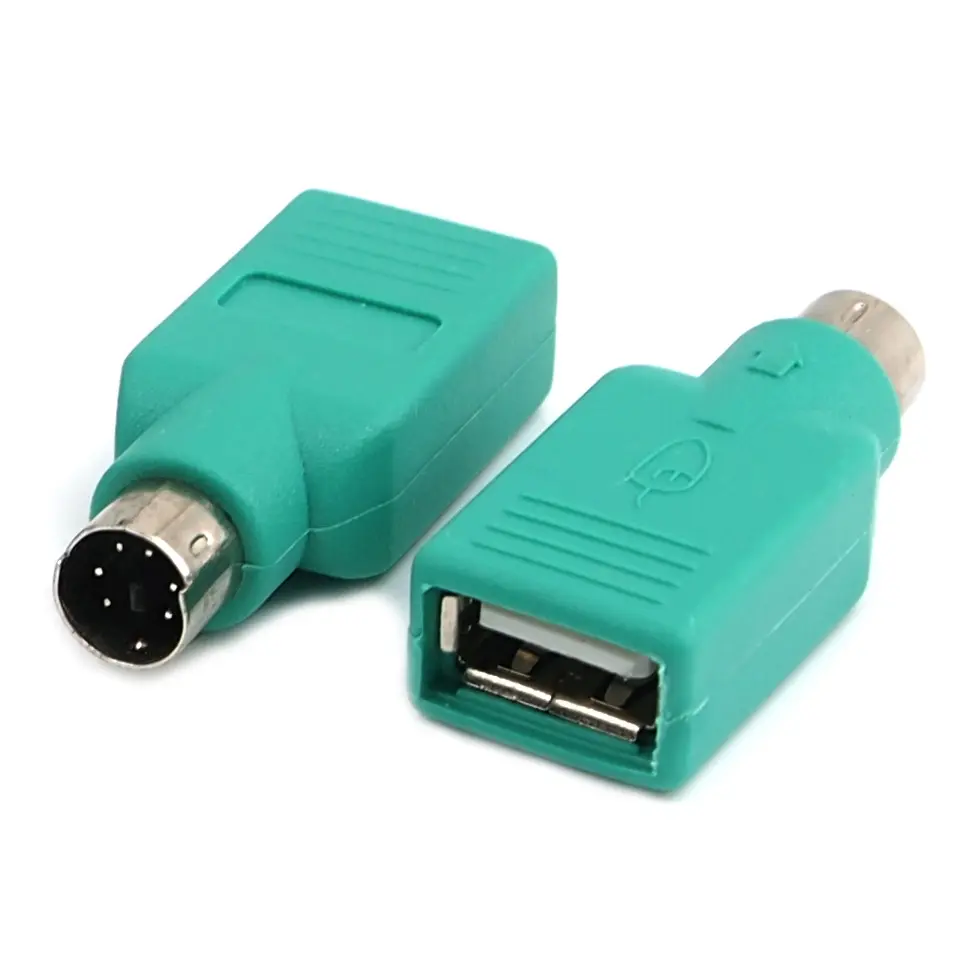 USB-PS2アダプターマウスおよびキーボード用のUSBメス-PS/2オスコンバーターアダプター