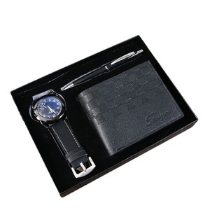 Cross-border Men's Gift <b>Set</b> Business <b>Watch</b> Ballpoint Pen Wallet Exquisite Gift Box Father's Day Present - Product Image 4