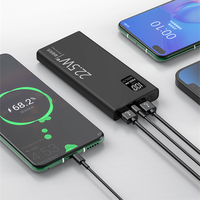 Batterie externe portable ultra-fine avec logo personnalisé, chargeur rapide 10000 mAh, Power Bank 10000 mAh 30000 mAh
