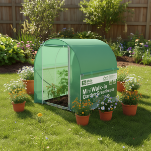 Mini Invernadero de Jardín con Estructura de Aluminio y PVC de 6x4 pies, Refugio para Plantas de Exterior - Product Image 2