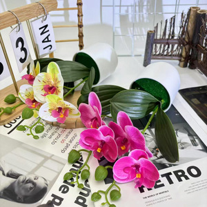 Orchidée Phalaenopsis Paulon en bonsaï, 28 cm de haut, fleur artificielle, décoration intérieure, accessoires de mariage, décoration de la maison - Product Image 3