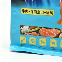 Pochette à fond plat à huit soudures imprimée sur mesure avec poignée en plastique pour l'emballage de thé, céréales, riz et aliments secs