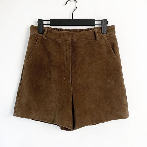 31140 Customized Women Leather Shorts Korean Style Casual Elastic Suede Shorts With Zipper Button for Ladies
