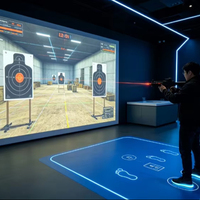 Simulateur de jeu de tir interactif AR avec système de pistolets laser multijoueur pour aire de jeux intérieure et centre commercial