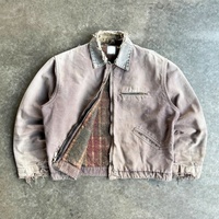 Chaqueta de Trabajo Personalizada de Lona de Pato Vintage con Efecto Desgastado para Hombre, Estilo Detroit, para Mecánico, Carpintero y Trabajos Pesados