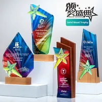 Trophée en cristal écologique personnalisé haut de gamme avec gravure UV – Cadeau d'affaires pour réunion annuelle, employé exceptionnel, départ à la retraite
