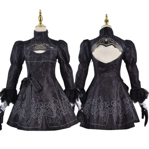 Costume de cosplay NieR <span class=keywords><strong>YoRHa</strong></span> No.2 Type B, robe noire d'<span class=keywords><strong>anime</strong></span>, tenue de jeu à prix abordable pour Halloween - Product Image 3