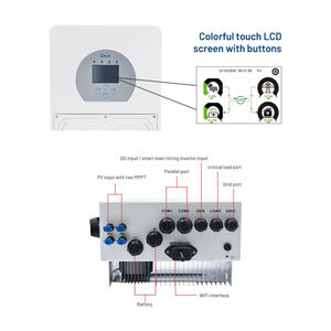 Bestseller 6KW 6000W Hybride Omvormer Zuivere Sinusgolf Enfase Zonne-omvormer 48V 220V/230V Parallel Functie Zonne-omvormer - Product Image 3