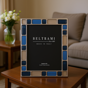 Marco de Fotos Horizontal Rectangular de Madera Plateada Beltrami, 9x12 Pulgadas, Hecho a Mano en Italia - Product Image 3