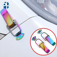 2 poignées de porte en alliage d'aluminium, garnitures de porte arrière, accessoires de voiture, goupilles de verrouillage, crochets de traction, finition mate, installation facile, modèle ABG