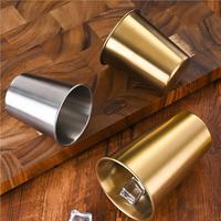Hotel restaurante color oro plata 10oz 16oz tazas de cerveza de agua tazas de acero inoxidable para bar cafetería