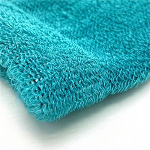 Gant de corps en plastique de couleur verte, 100% Polyester naturel, pour savon, gommage, exfoliant - Product Image 3