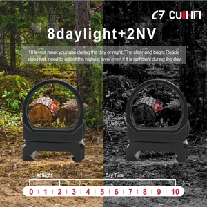 Cuinfi Falcon 1x26 chiến thuật màu đỏ đa mặt kẻ ô Lắc tỉnh táo hoàn toàn đa tráng mini phản xạ Dot phạm vi 10 cấp độ sáng IPX7 - Product Image 6