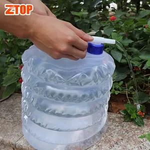 BPA משלוח 3 L 5 ליטר 10 ליטר 15 ליטר לשימוש חוזר חיצוני Collaps מתקפל שתיית מים אחסון מיכל עם ספיגוט