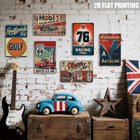 Letrero Metálico Retro Inspirado en Aceite de Motor de Carreras, Decoración de Pared para Gasolinera o Garaje