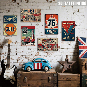 Insegna in Metallo Ispirata all'<span class=keywords><strong>Olio</strong></span> Motore Vintage, Decorazione Retrò per Garage Stile Stazione di Servizio - Product Image 3