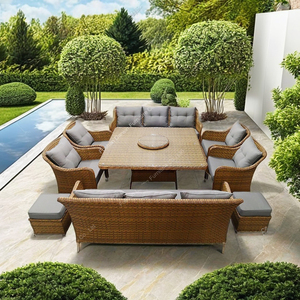 Set di Mobili da Giardino con <span class=keywords><strong>Grande</strong></span> <span class=keywords><strong>Tavolo</strong></span> da Pranzo, Divani e Sedie in Rattan per Esterni - Product Image 6