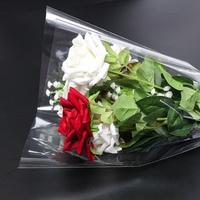 Kantong Kemasan Bunga Mawar Plastik Tebal Transparan Multi-Pack untuk Hari Valentine Natal - Model Terlaris