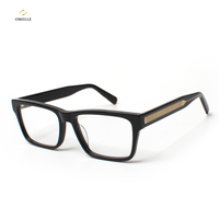 Monture de lunettes en acétate de qualité supérieure pour hommes et femmes, dotée d'une structure résistante à la déformation, personnalisable avec logo et marque