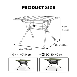 Mesa plegable de aluminio moderna y ligera para acampar, barbacoa portátil al aire libre y uso en la playa, diseño plegable pequeño ecológico - Product Image 4