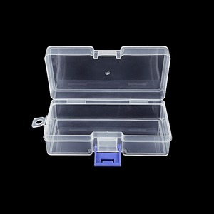 Transparent Rectangle Plastic Storage Box With Lock PP Material Office Organizer Desktop Organizer For Parts And Tools - Product Image 2