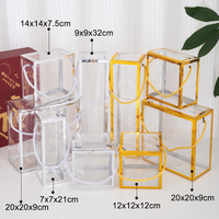 Fabricants chinois, vente en gros directe d'usine, emballages en PET, prix bas, boîtes cadeaux en plastique transparentes avec poignées simples